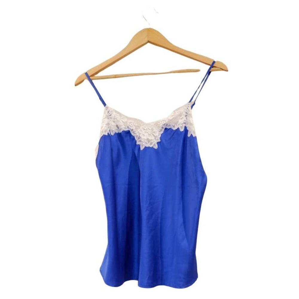Lauren Ralph Lauren satin and lace navy cami